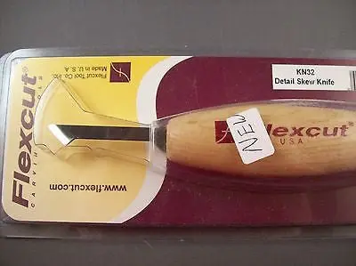Flexcut Kn32 Detail Skew Knife — Narrow Profile For Intricate Cuts 1
