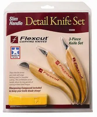 Flexcut Kn400 Three-Piece Detail Knife Set — Precision Blades For Fine Work 1