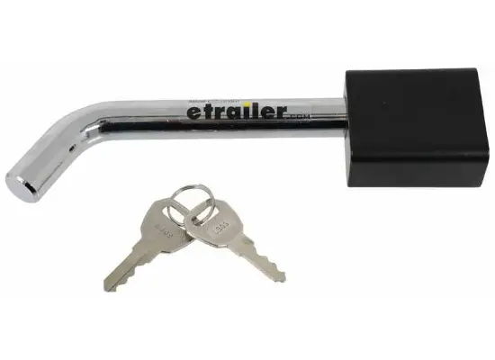 Flint Hill Goods Chrome Locking Hitch Pin For 2" And 2.5" Receiver Hitches 1