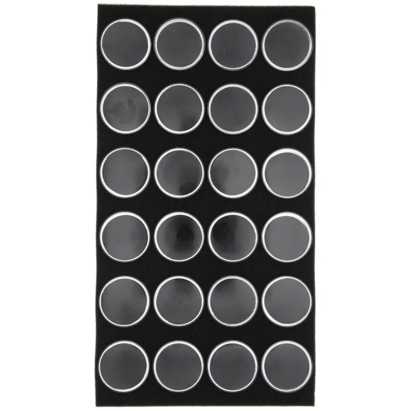 Foam-Based Gem Holder Tray – Round 44Mm Cavities, 24-Compartment, 14" X 7.5" 1