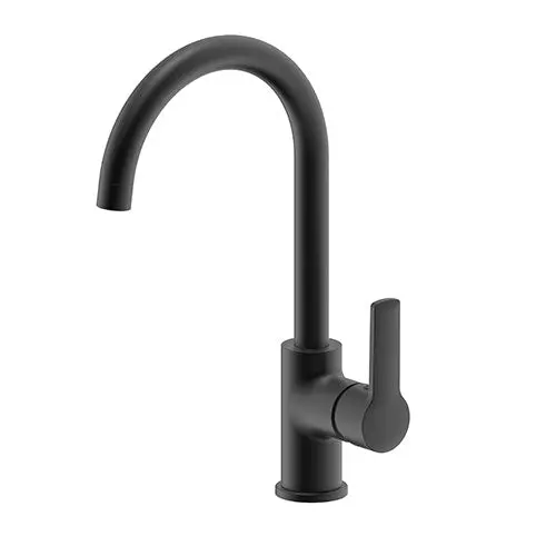 Franke High-Rise Single-Handle Kitchen Faucet In Matte Black 1