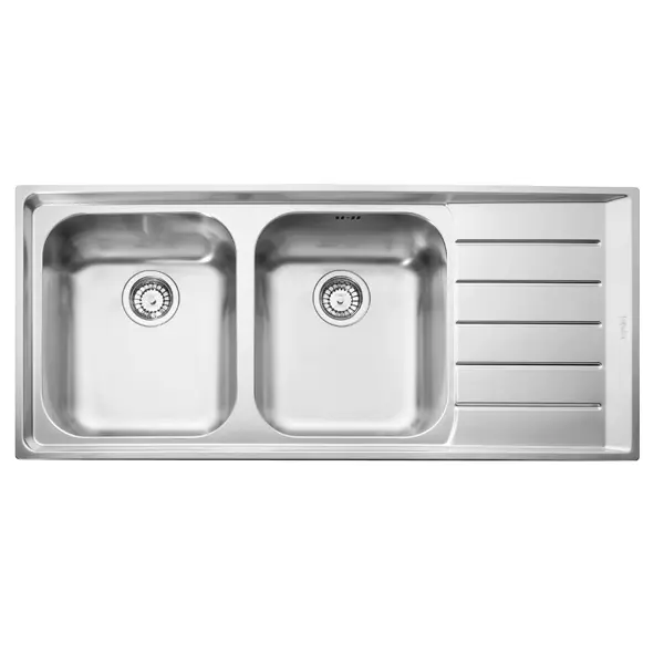 Franke Neptune Nex621 Stainless Steel Inset Double-Bowl Sink With Right-Hand Drainer (510 × 1160 Mm) 1