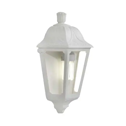 Fumagalli Lesse White Half-Lantern Wall Fixture 1