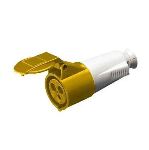 Gewiss Ip44 Straight 2-Pole + Earth Connector – 110V, 32A, 4-Hole 1