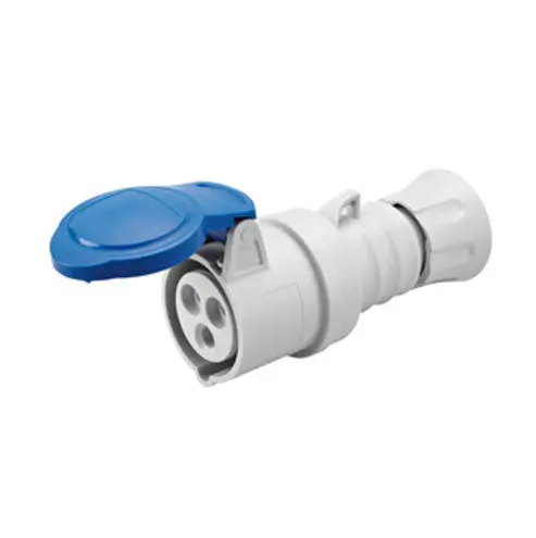 Gewiss Ip44 Straight 2-Pole + Earth Connector – 230V, 16A, 6-Hole 1