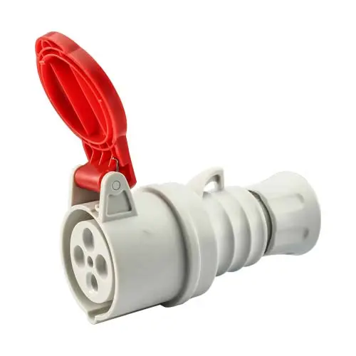 Gewiss Ip44 Straight 3-Pole + Earth Connector – 400V, 16A, 6-Hole 1