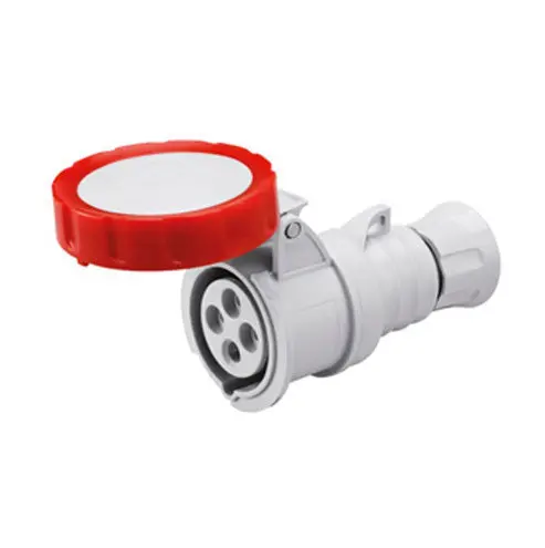 Gewiss Ip67 Straight Industrial Plug/Socket – 3P+E, 400V, 32A, 6H 1