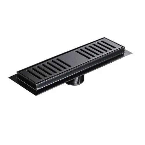 Gio 250Mm Compact Linear Shower Drain – Matte Black Finish 1