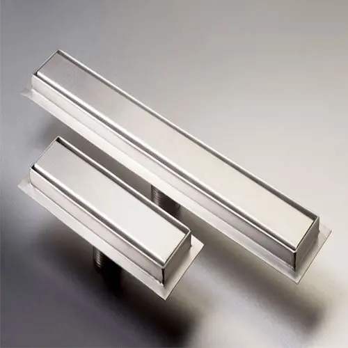 Gio 860Mm Chrome Solid Plate Shower Channel 1