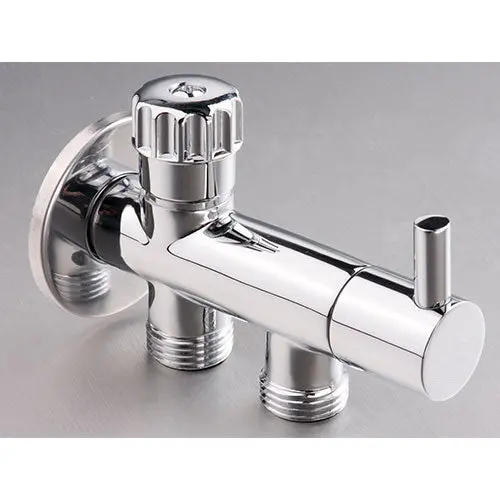 Gio Two-Way Chrome Angle Valve – Dual-Outlet Plumbing Fitting 1