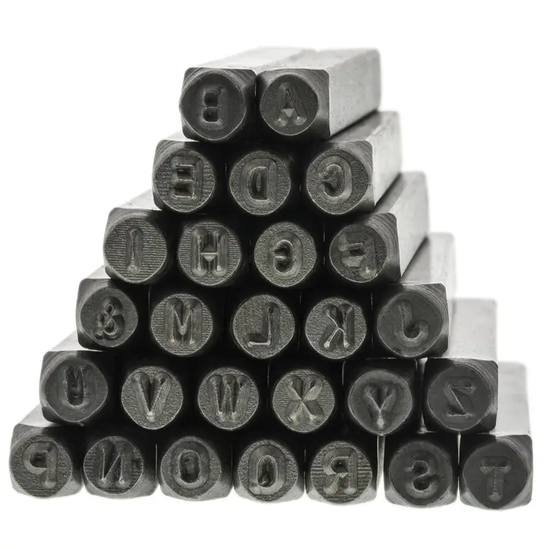 Gothic Uppercase Letter Stamp Set — 27-Piece, 3Mm With Storage Case 1