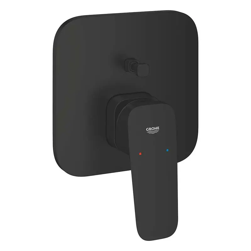 Grohe Cubeo Matt Black Concealed Diverter Trim 1