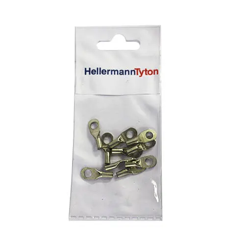 Hellermanntyton Htb25 Standard Cable Lug — 2.5Mm² Cable, 5Mm Stud (Pack Of 10) 1