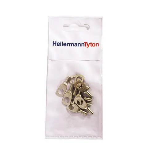 Hellermanntyton Htb26 Standard Cable Lug — 2.5Mm² Cable, 6Mm Stud (Pack Of 10) 1
