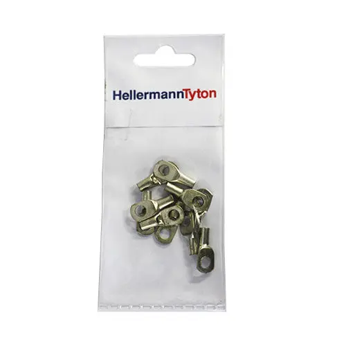 Hellermanntyton Htb45 Standard Cable Lug — 4Mm² Cable, 5Mm Stud (Pack Of 10) 1