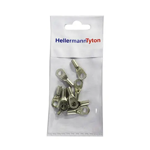 Hellermanntyton Htb65 Standard Cable Lug — 6Mm² Cable, 5Mm Stud (Pack Of 10) 1