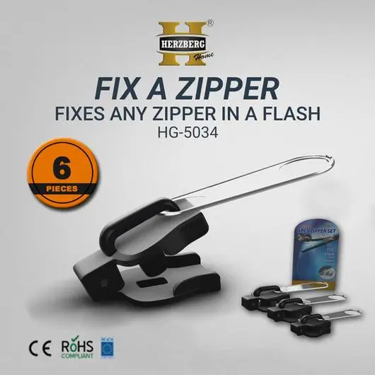 Herzberg Hg-5034 6-Piece Zipper Repair & Attachment Kit 1