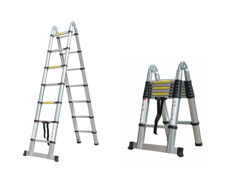 Herzberg Hg-5M60 Telescoping Extension Ladder (5 M, Diy-Friendly) 1