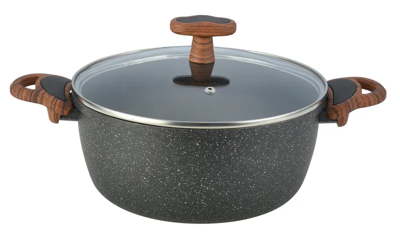 Herzberg Hg-6017 9-Piece Marble-Coated Cookware Set 1