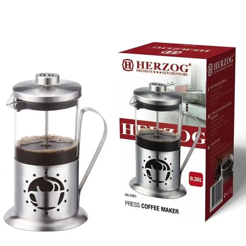 Herzog Hr-Fpr1 0.35-Liter Compact Stainless Steel French Press 1