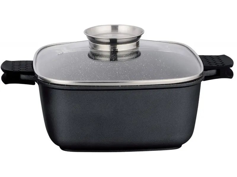 Imperial Collection Im-Dsqc28Am Square Marble-Clad Casserole Dish – 28 Cm, 4.6 L 1