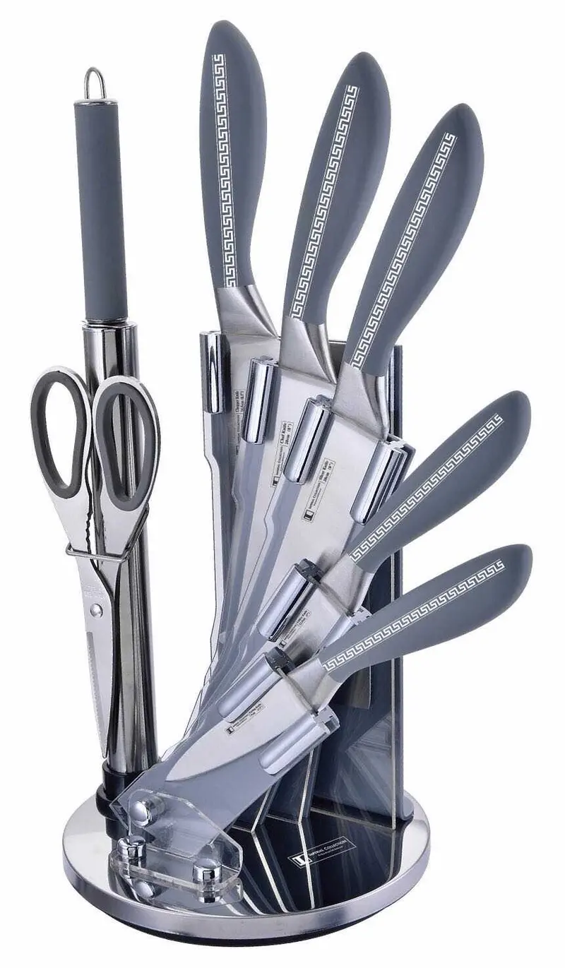 Imperial Collection Im-V8 8-Piece Stainless Steel Knife Set With Anti-Slip Handles 1