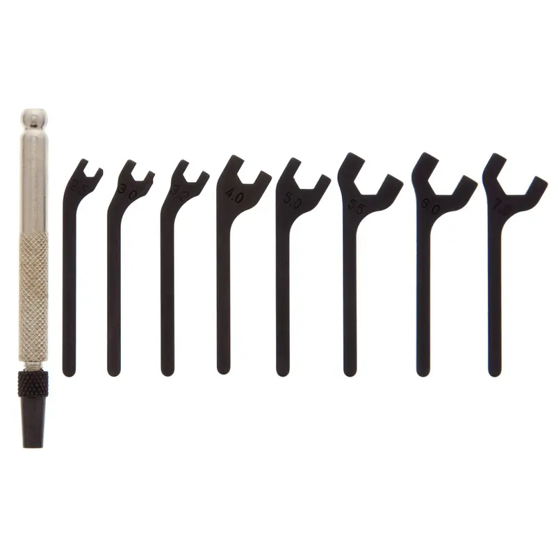 Interchangeable Open-End Wrench Set – 9-Piece Metric System 1
