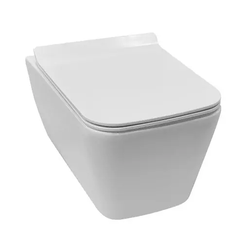 Jacob Soft-Close Wall-Hung Toilet With Slim Profile – White 1