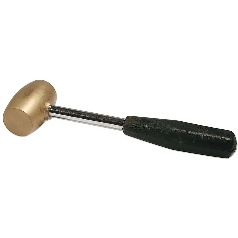 Jeweler'S Basics 10-Inch Brass Hammer – 2 Lb Head, 2.5" × 1.25" Face 1