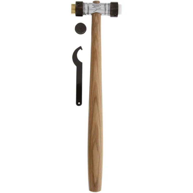 Jeweler'S Basics 9-Inch Dual-Face Hammer – 0.5" Brass And Nylon Heads 1