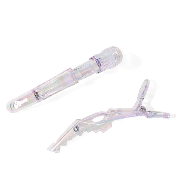 Jumbo Holographic Alligator Hair Clips – High-Shine Finish 1