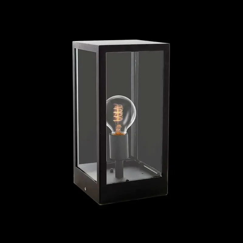 K. Light Chic Black Rectangular Bollard Light 1