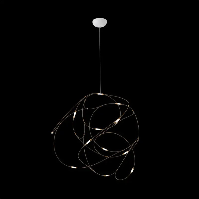 K. Light Firefly Adjustable Pendant Light – 5.5W Led, 980Lm, 3000K, Brass Accents 1