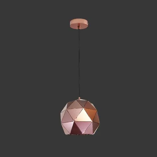 K. Light Laser-Cut Copper Ball Pendant – Small Scale 1
