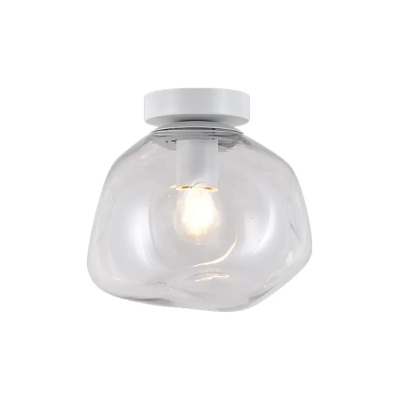 K. Light Molten Clear Glass Pendant Ceiling Light – Small Size 1