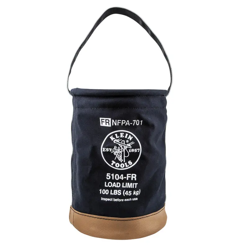 Klein Flame-Resistant Canvas Bolt Bucket For Electrical Safety 1
