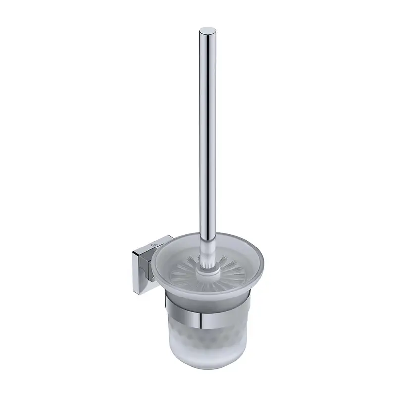 Liquidred Elemental Polished Chrome Toilet Brush And Holder 1