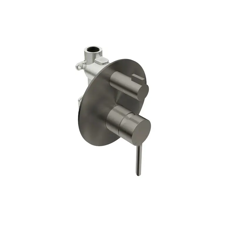 Liquidred Stilo Brushed Graphite Concealed Shower Mixer With Divert Valve 1