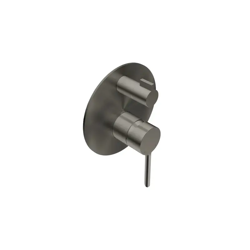 Liquidred Stilo Brushed Graphite Shower Mixer With Divert Trim Set 1
