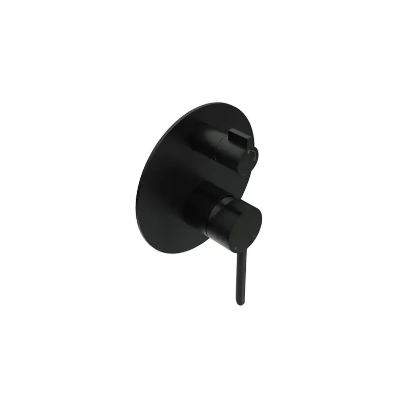 Liquidred Stilo Matte Black Shower Mixer With Divert Trim Set 1