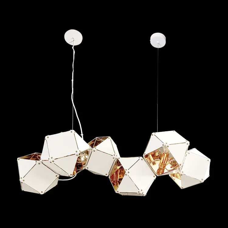 Magic Box 6-Light Pendant – White & Gold Finish By K. Light 1