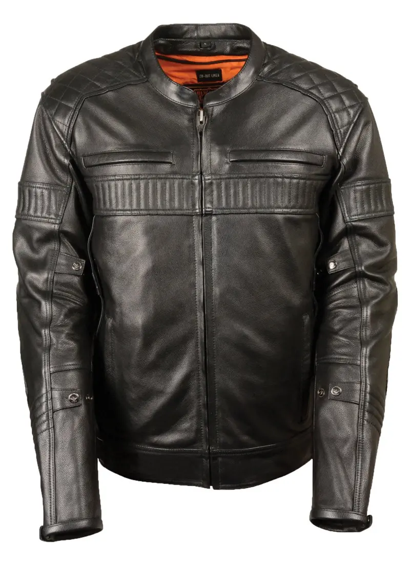 Men'S Quilted Vented Scooter Jacket With Triple Ventilation 1