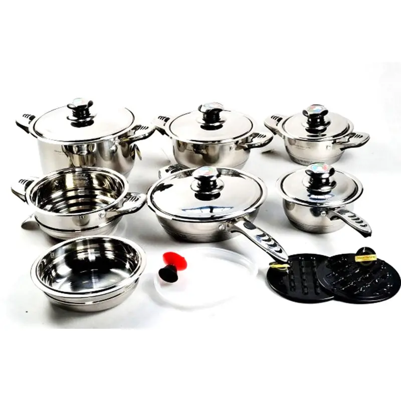 Messi Verona Mv-5005 16-Piece Stainless Steel Frying Pan Set 1