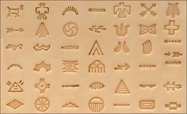 Native American Symbol Stamp Collection For Traditional Leather Art 1