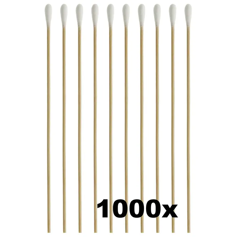 Non-Sterile Cotton Swabs – Wooden Handle, 6-Inch Length, Bulk Pack (1000 Count) 1