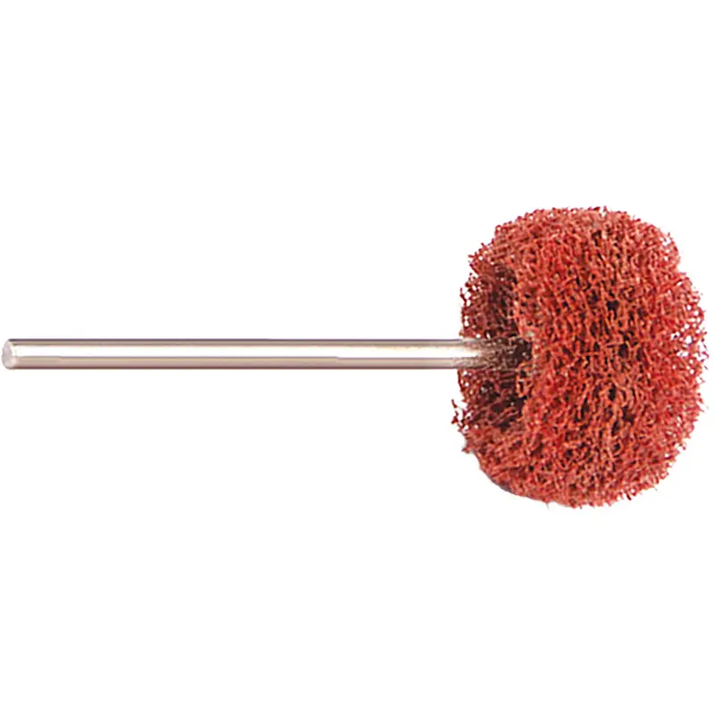 Oro Satin Finishing Brush – Light Red, 1" Diameter, 2.35Mm Shank, 12-Pack 1