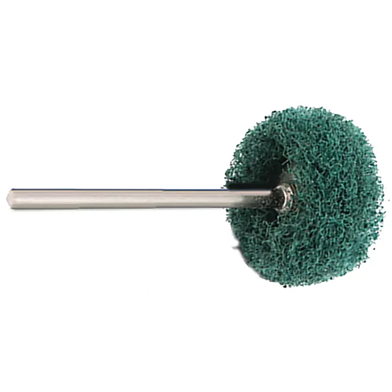 Oro Satin Polishing Brush – Green, 1" Diameter, 2.35Mm Shaft, 12-Piece Set 1