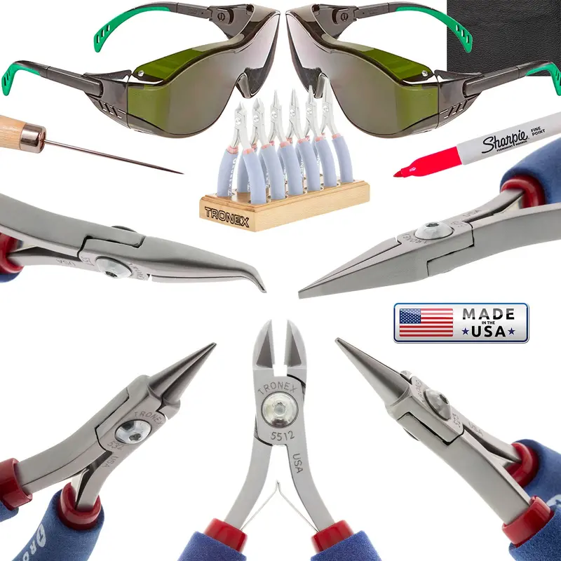 Permanent Jewelry Deluxe Kit – Tronex Long-Handle Grounded Needle-Nose Pliers 1