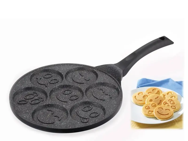 Peterhof Ph-15433 27 Cm Die-Cast Aluminum Smiley Pancake Griddle (7-Cup Capacity) 1
