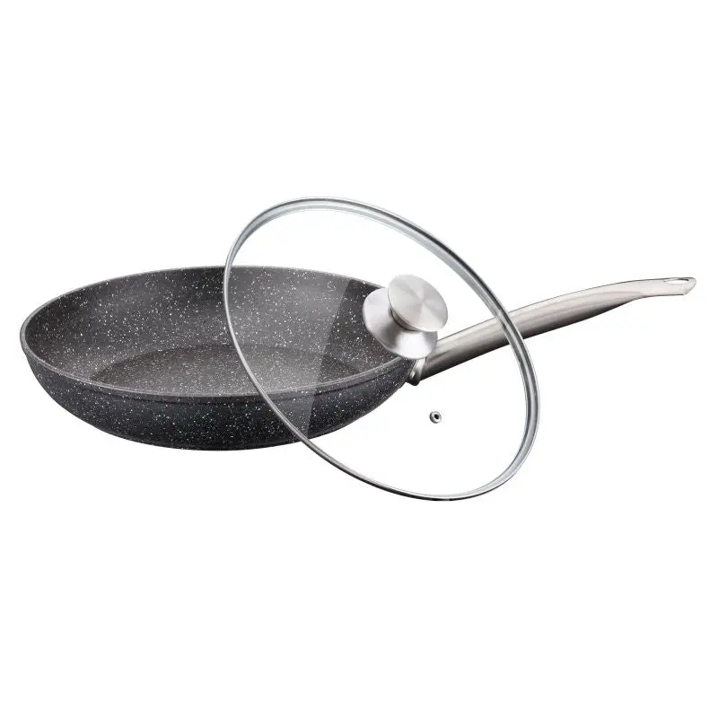 Peterhof Ph-25350-24 Compact Fry Pan – 24 Cm Aluminum Cookware With Glass Lid 1